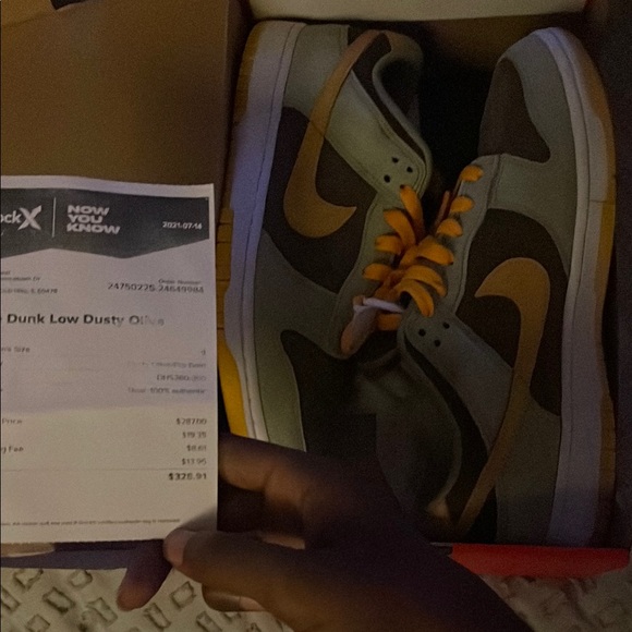 Nike Dunk Low Dusty Olive Sneakers - Picture 1 of 1